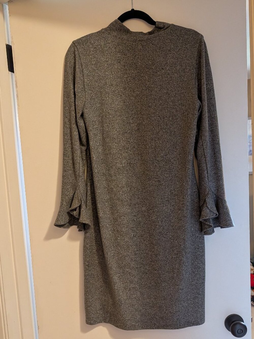 WHBM Heather Smoked Pearl Glitter Sweater Dress Size M